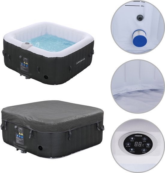 Arebos opblaasbare jacuzzi - verwarmt tot 30 graden, Ophalen, Nieuw, Opblaasbaar