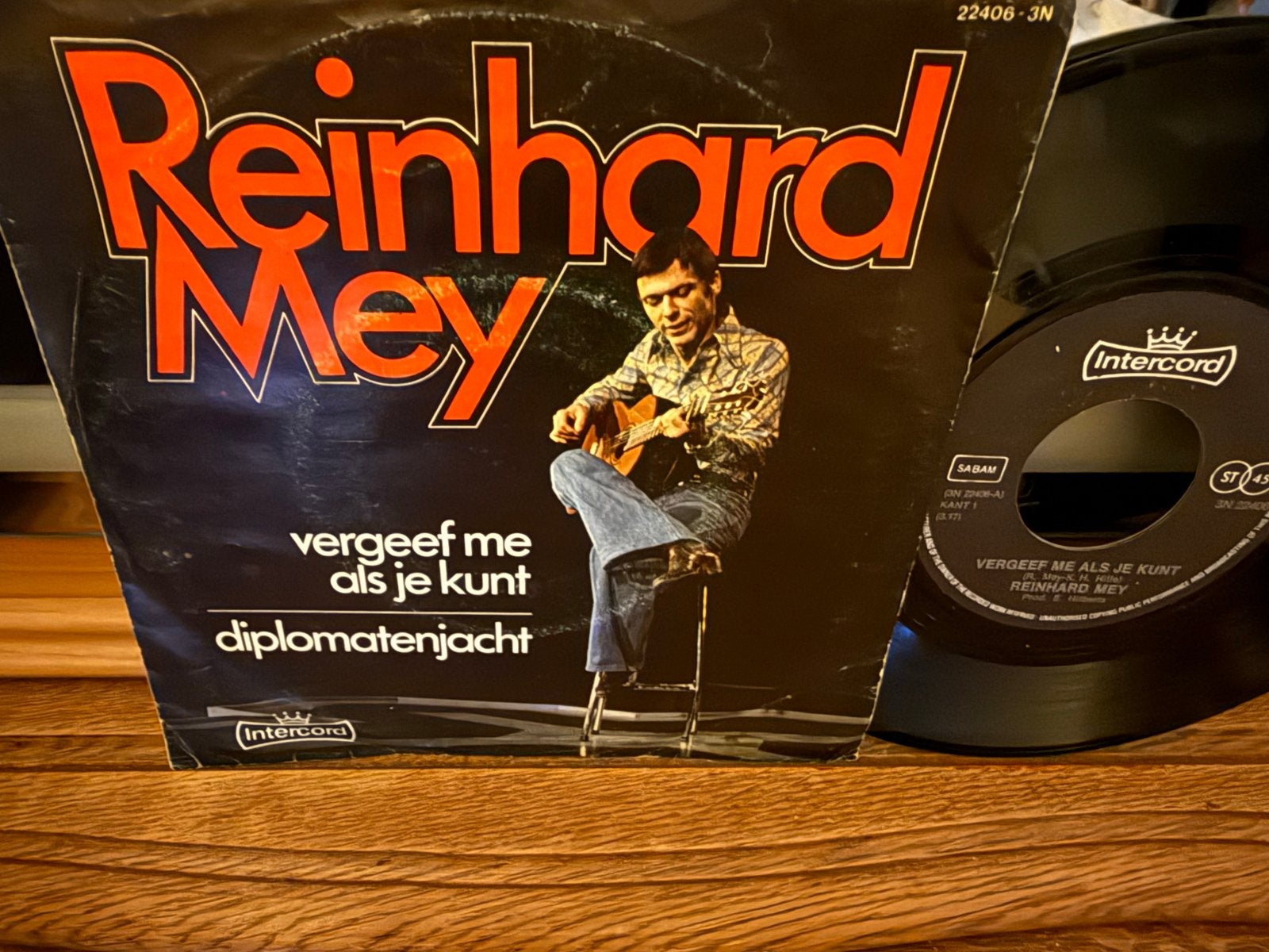 Reinhard Mey - Vergeef me als je kunt / Diplomatenjacht, Fotohoes, 7 inch, Ophalen of Verzenden, Zo goed als nieuw