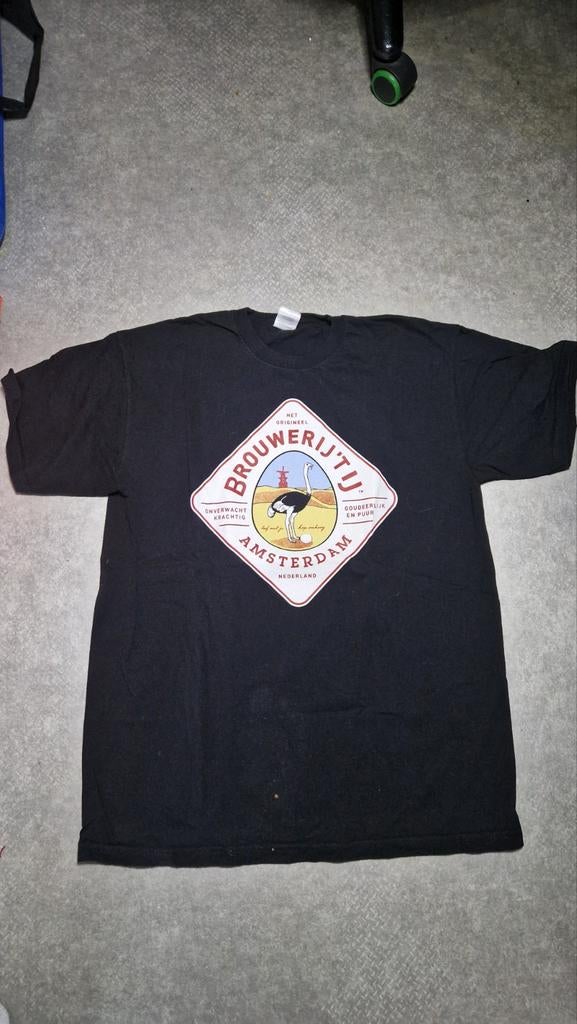 T-shirt Brouwerij 't IJ Amsterdam Maat L, Maat 52/54 (L), Zwart, Ophalen of Verzenden, Gedragen