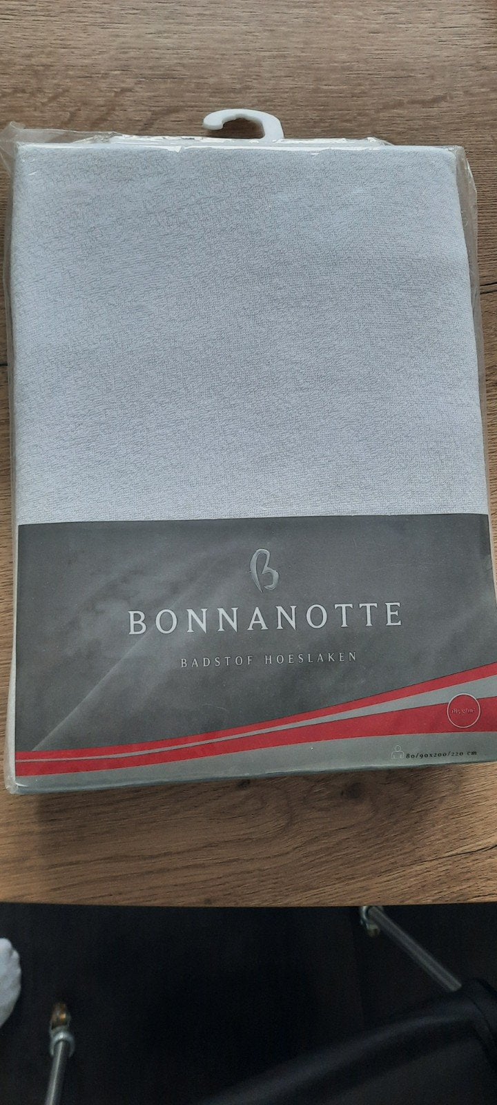BONNANOTTE Badstof Hoeslaken - Grijs - 90x200/220 cm, Ophalen of Verzenden, Nieuw, Grijs, Hoeslaken of Sloop