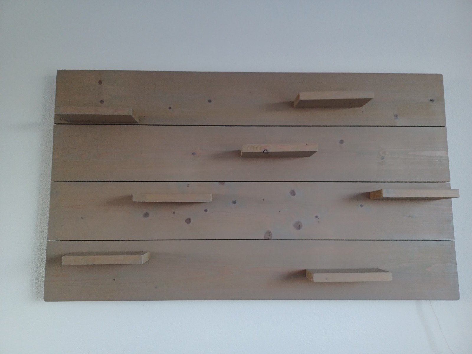 Wandbord met planken en sfeervolle verlichting, Ophalen, Gebruikt
