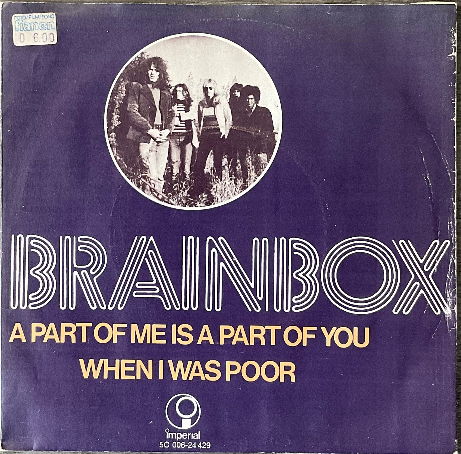 BRAINBOX - A part of me is a part of you (NL72)pl.ALS NW(Tip, Verzenden, 7 inch