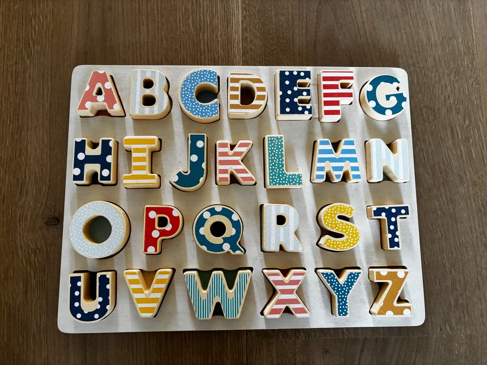 Houten alfabet puzzel - Educatief speelgoed, Ophalen, Zo goed als nieuw, Taal en Lezen