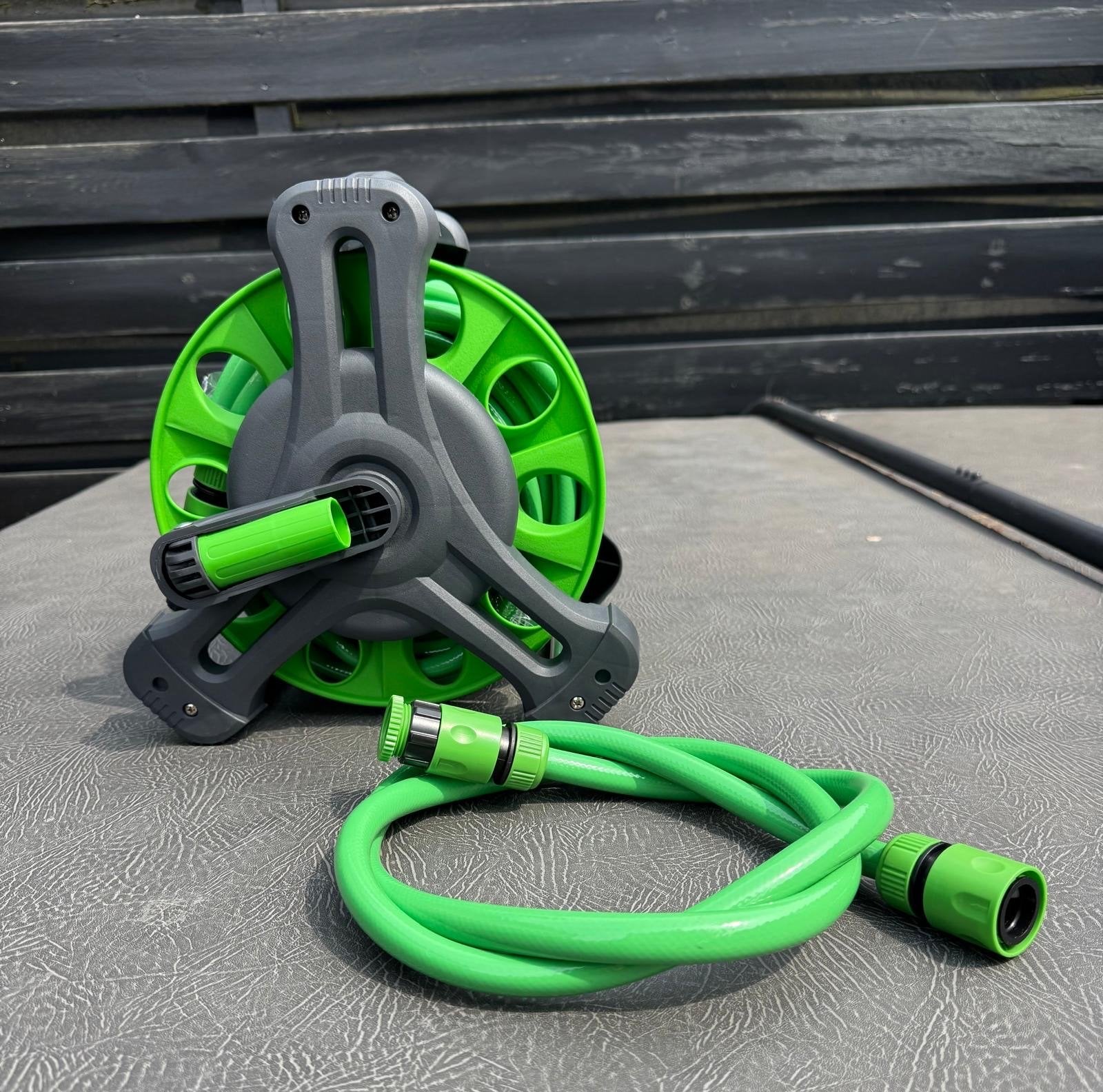 Slangenhaspel set met 15 meter slang, Ophalen of Verzenden, Nieuw, Tuinslanghaspel