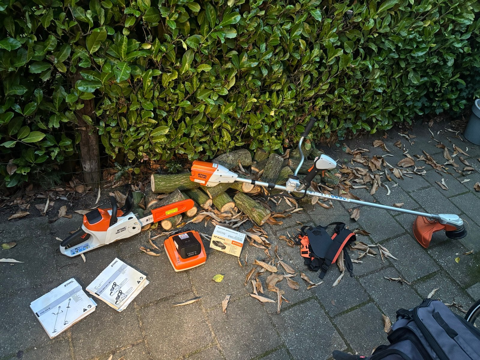 Stihl MSA 200 C Kettingzaag & FSA 90 Bosmaaier Set, Tuin en Terras, Ophalen