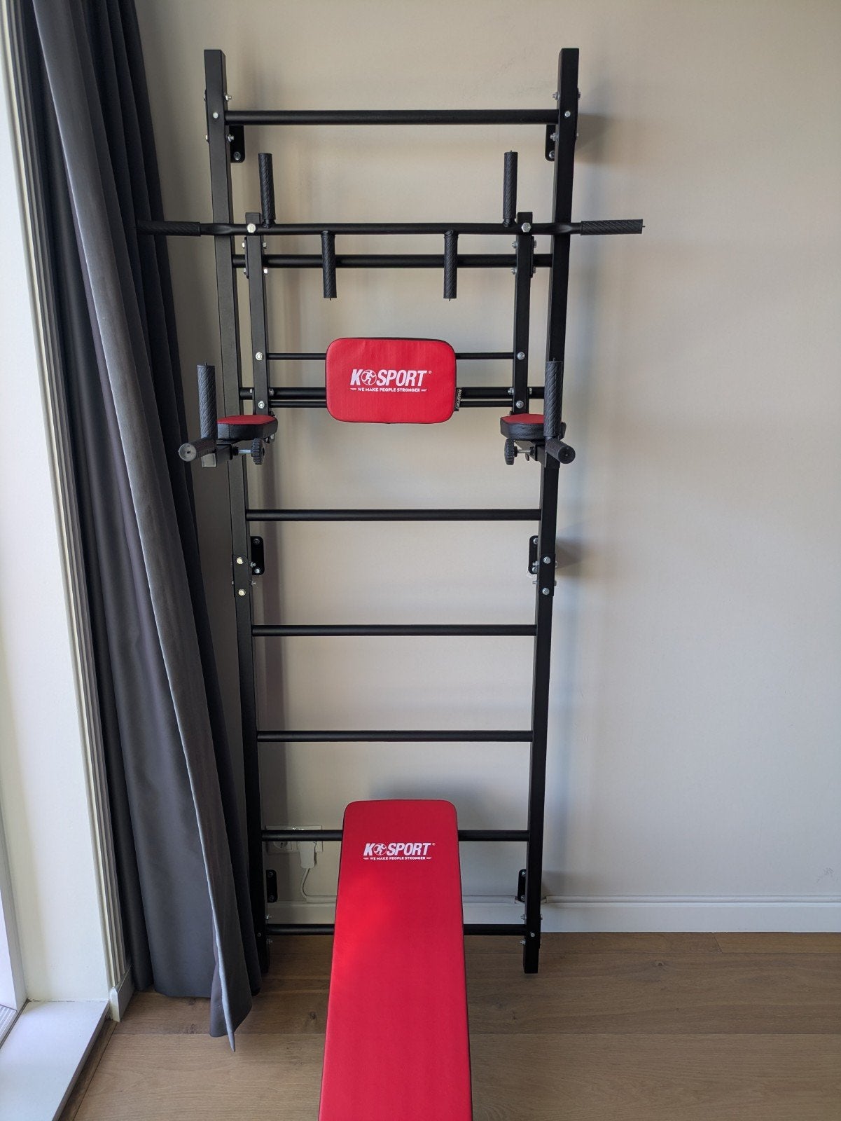 K-SPORT gym wall rack - H:215cm - W:73cm - 250kg, Benen, Krachtstation, Ophalen of Verzenden, Zo goed als nieuw