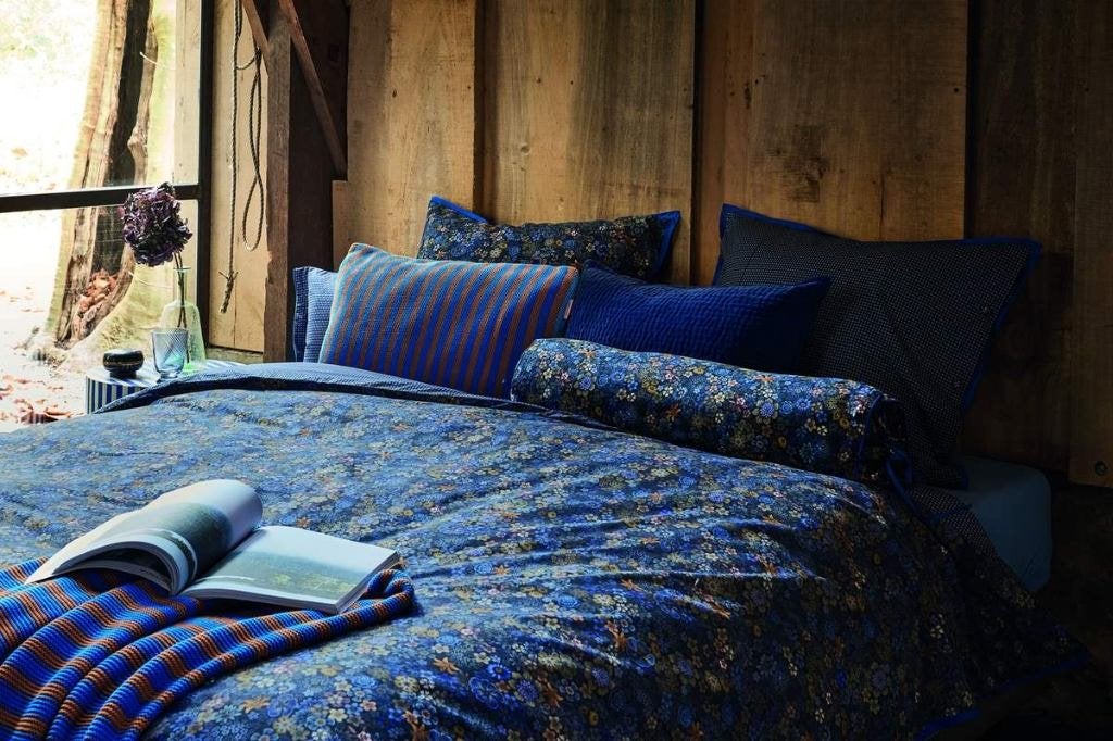 Tutti I Fiori dekbedovertrek van Pip Studio blauw half geld, Eenpersoons, Pip Studio, Dekbedovertrek, Katoen