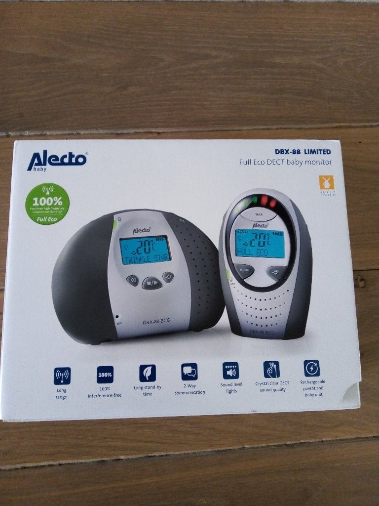 Babyfoon Alecto DBX-88 Limited Full Eco, Ophalen of Verzenden, Gebruikt, 250 meter of meer, Terugspreekfunctie
