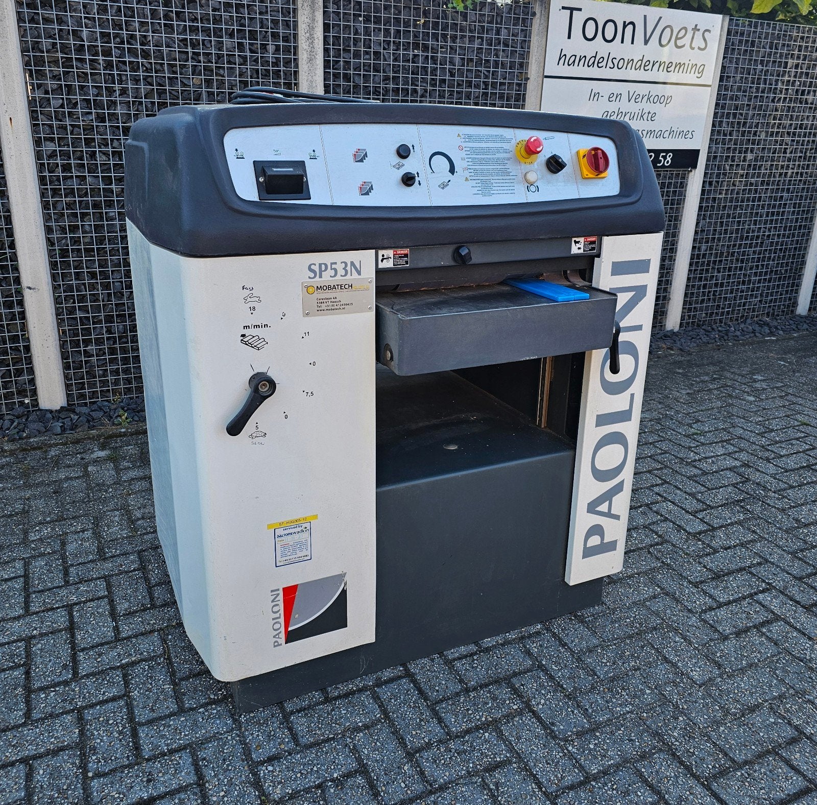 Vandiktebank Paoloni Type SP53N Met motorrem, Doe-het-zelf en Verbouw, Ophalen, Gebruikt