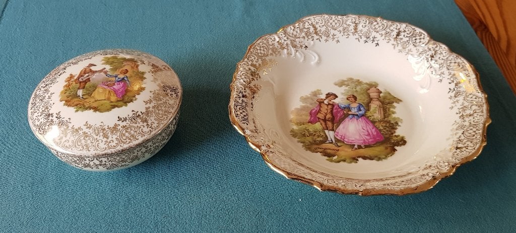 Schaal bonbonnière Duits porselein van het merk J G & Z, Antiek en Kunst, Ophalen of Verzenden