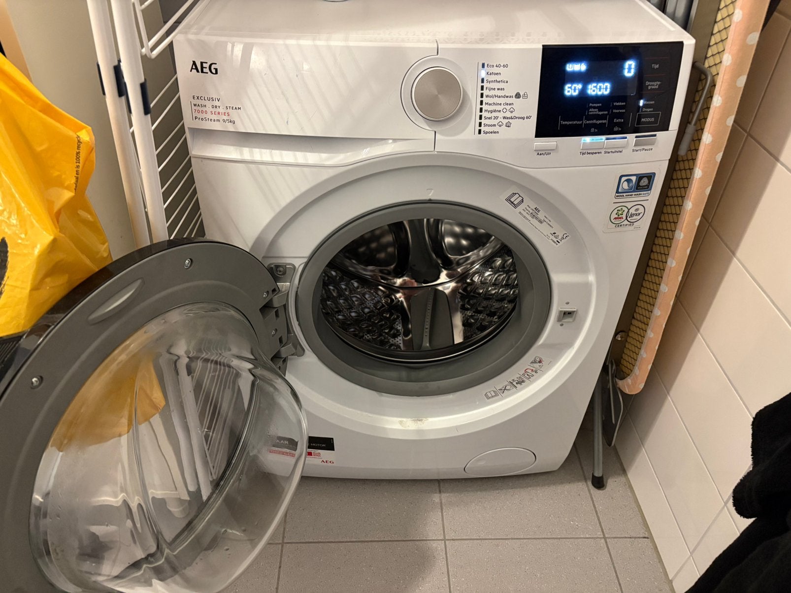 Aeg was-droog machine perfect!, Witgoed en Apparatuur, Ophalen, Zo goed als nieuw, 85 tot 90 cm, 1200 tot 1600 toeren
