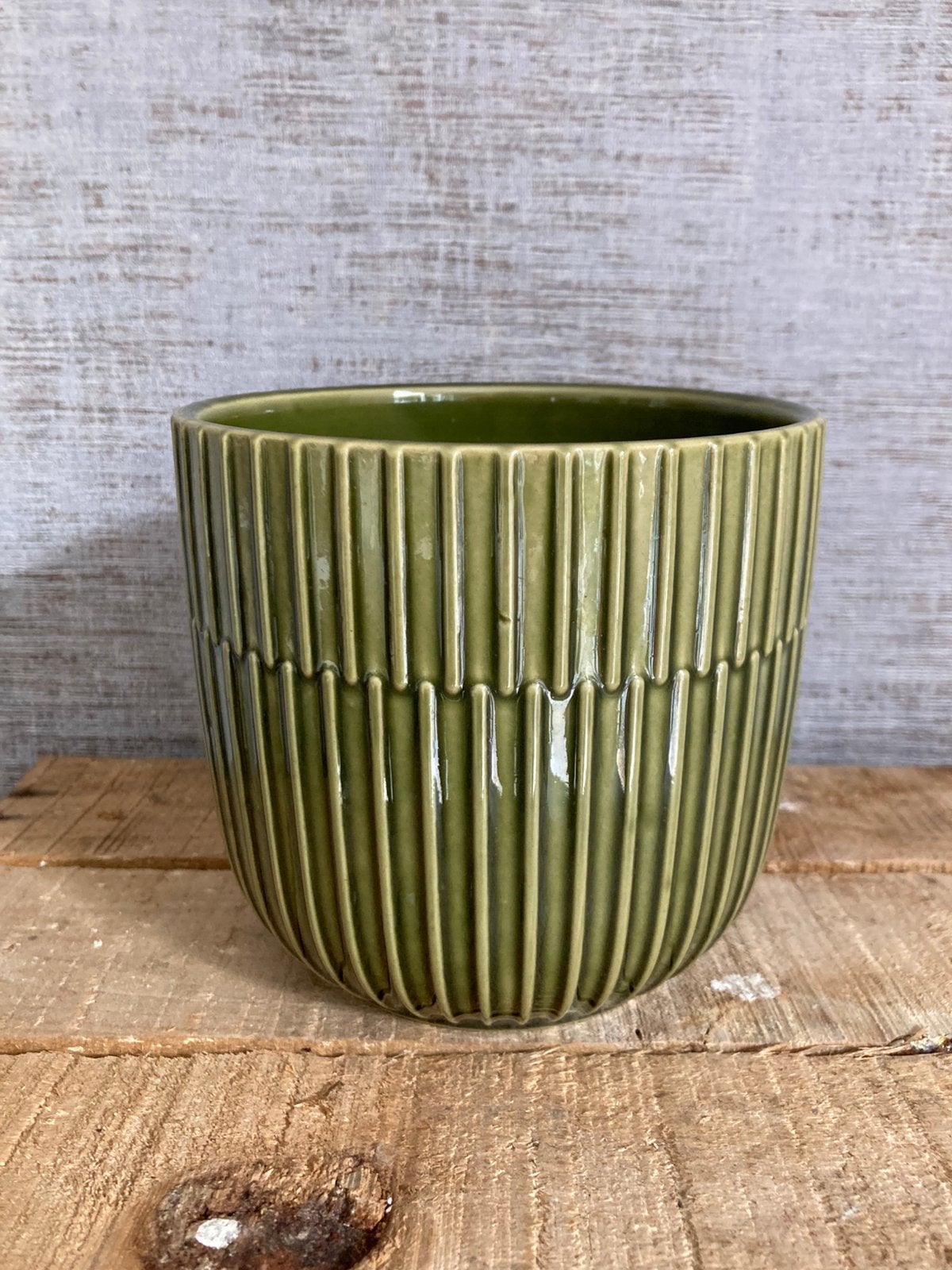 Vintage Mica bloempot, M12, in perfecte staat, Rond, Binnen, Ophalen of Verzenden, Zo goed als nieuw