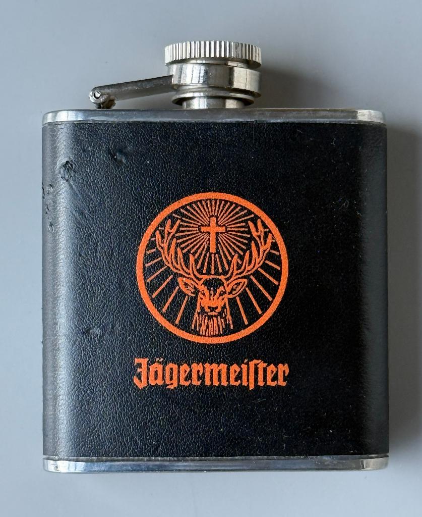 Originele Jägermeister Heupfles Roestvrij Staal, Ophalen of Verzenden, Zo goed als nieuw, Gebruiksvoorwerp