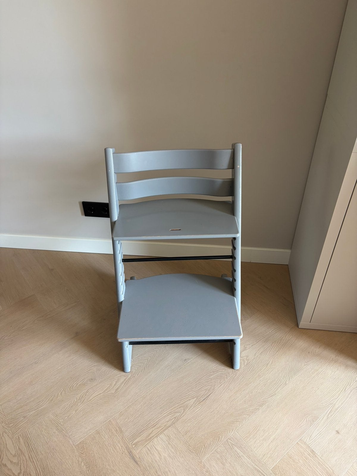Stokke kinderstoel grijs, Ophalen, Gebruikt, Meegroeistoel