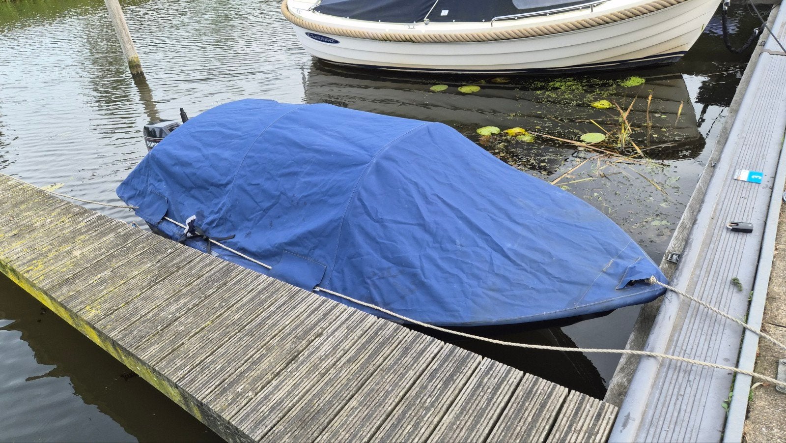Polyester bootje met hout opbouw 380cm zelf afmaken, Ophalen, Gebruikt, Overige typen, Motorboot