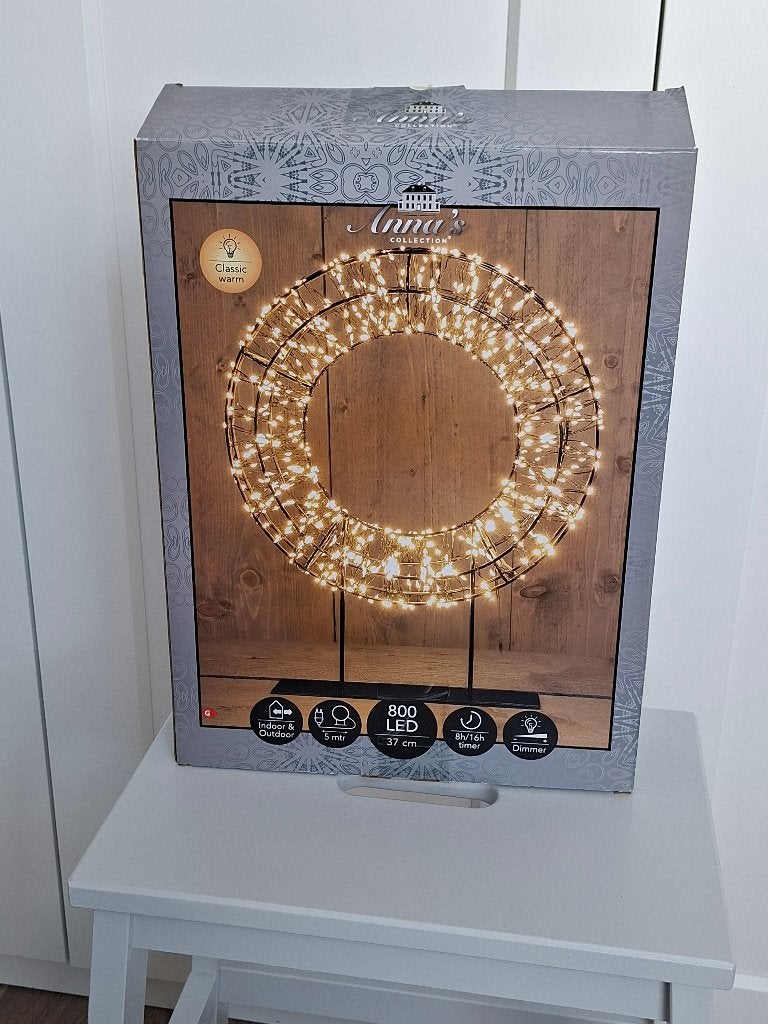 Anna's Collection verlichte krans op voet 800 led 37, Ophalen, Zo goed als nieuw