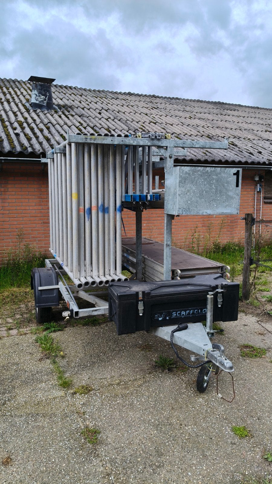 ASC rolsteiger op aanhanger te koop werkhoogte 9.2 meter, Doe-het-zelf en Verbouw, Ophalen, Zo goed als nieuw, Overige typen, 5 meter of hoger
