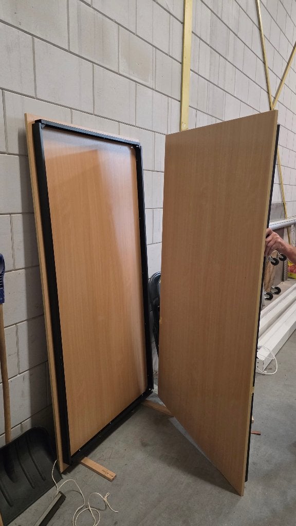 Grote kantinetafel 200 x 100 cm – stevige tafel, Doe-het-zelf en Verbouw, Ophalen, Gebruikt, Inklapbaar