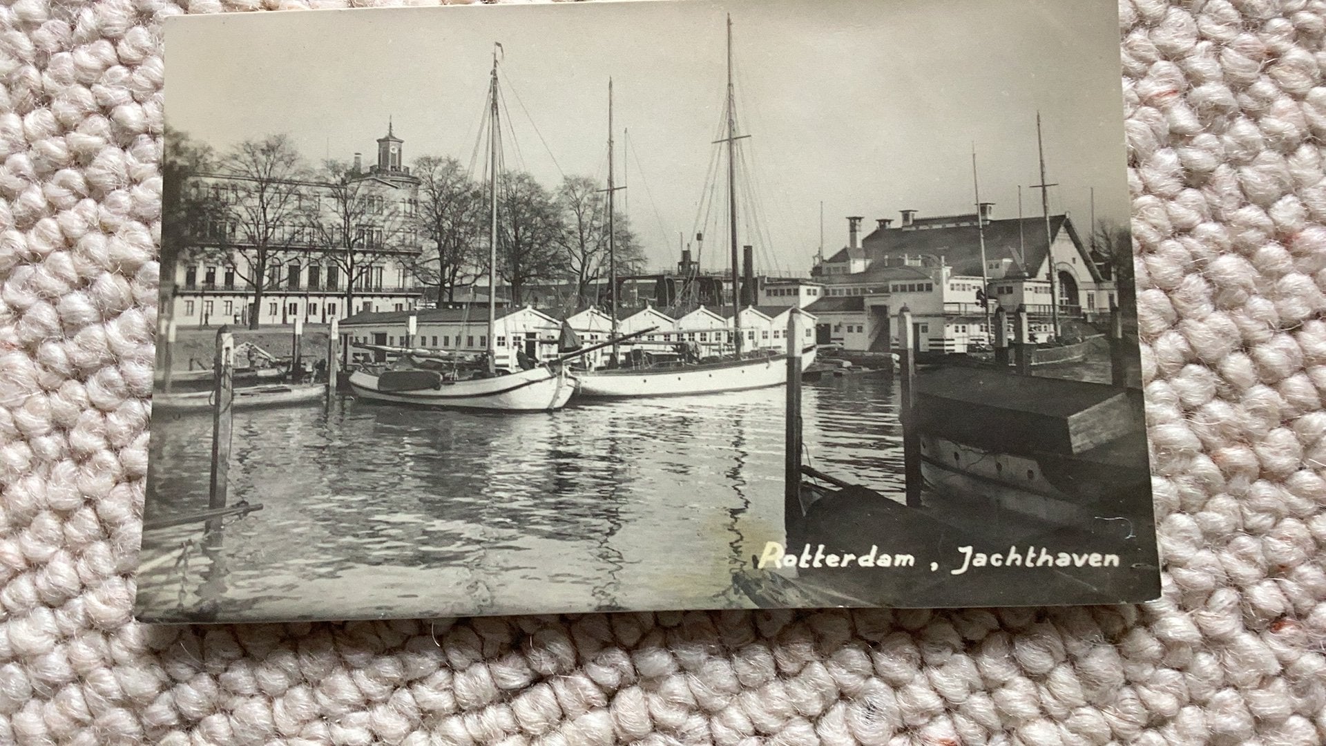 Fotokaart Rotterdam Jachthaven 1946. 937, Ophalen of Verzenden, 1940 tot 1960, Gelopen, Zuid-Holland