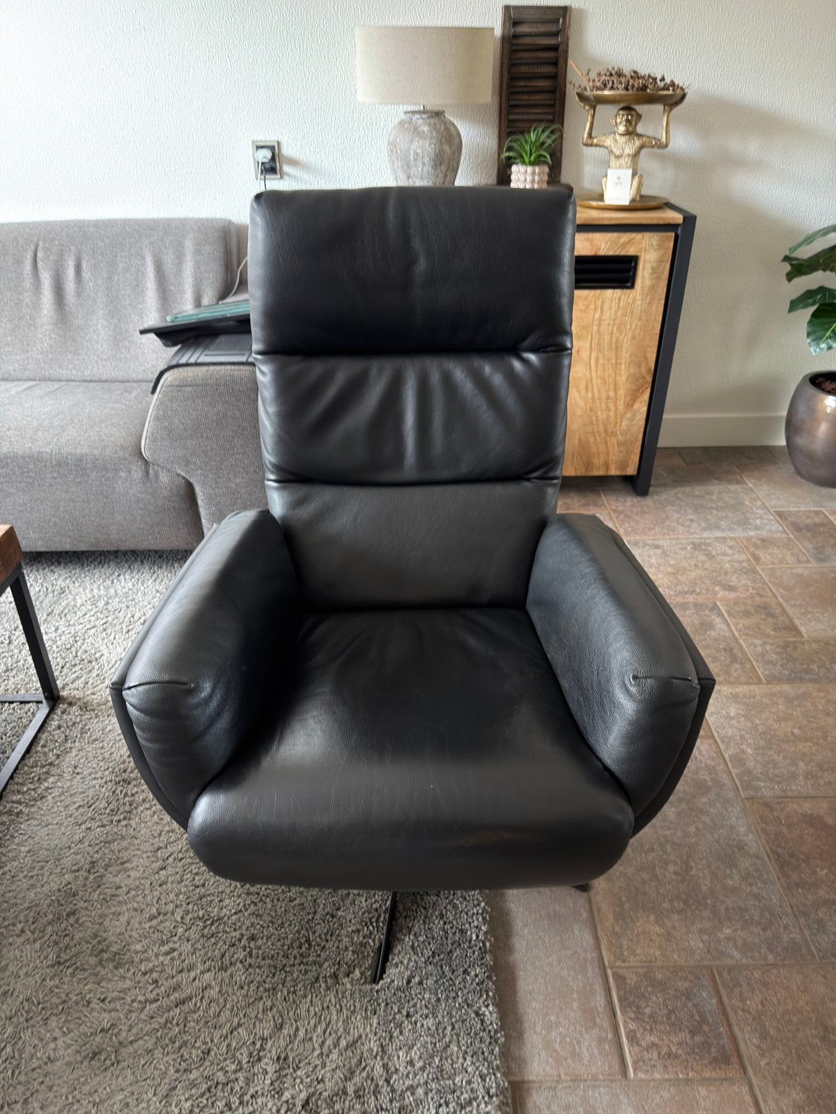 Draai fauteuil, Huis en Inrichting, Fauteuils, Ophalen, Zo goed als nieuw, Minder dan 75 cm, 50 tot 75 cm