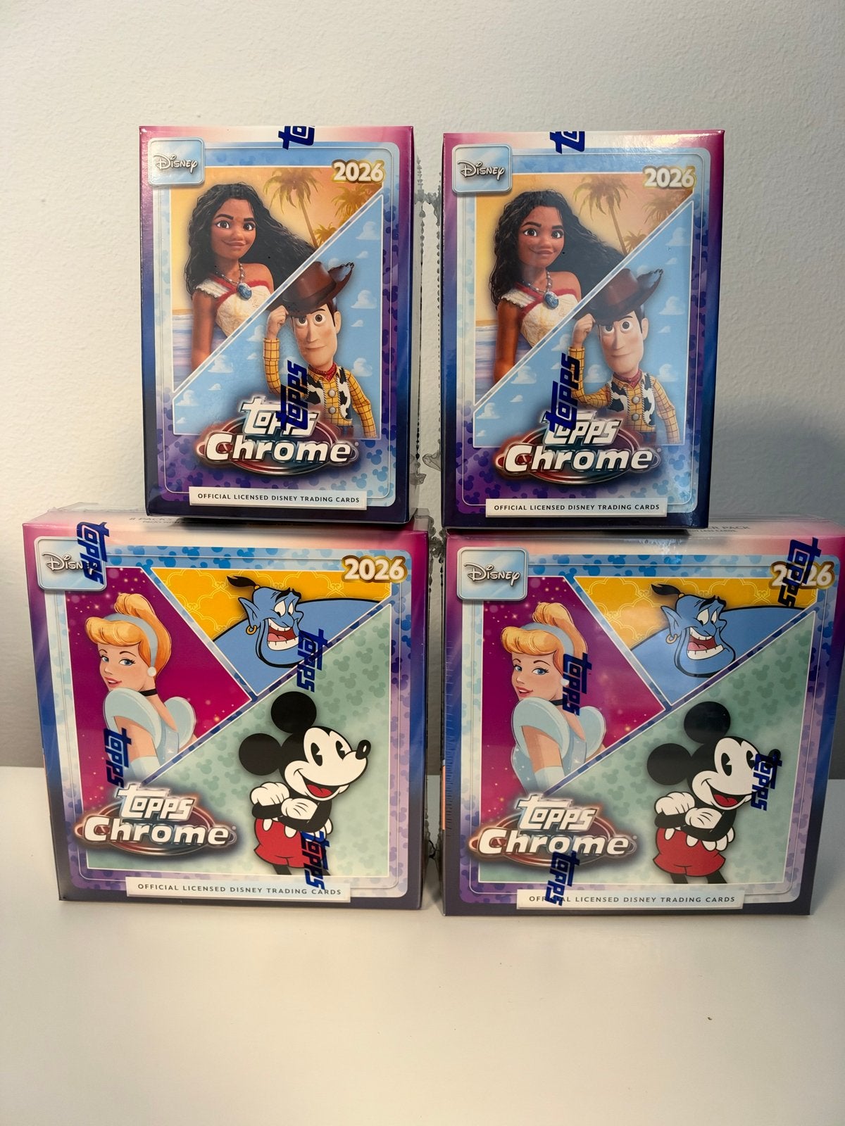 Topps Disney Chrome 2026 sealed pakket  2 Mega + 2 Value, Ophalen, Overige figuren, Nieuw, Beeldje of Figuurtje
