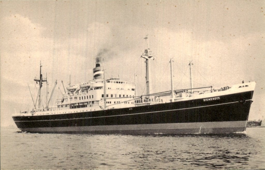 S.S. Diemerdyk - Holland-America Line, Ophalen of Verzenden, 1940 tot 1960, Ongelopen, Zuid-Holland