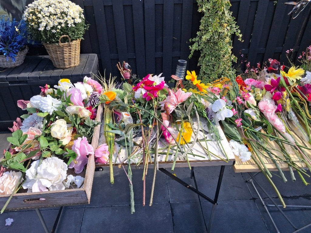 Diverse kunstbloemen en kunsttakken - Grote partij, Ophalen, Overige typen, 60 cm, Overige merken