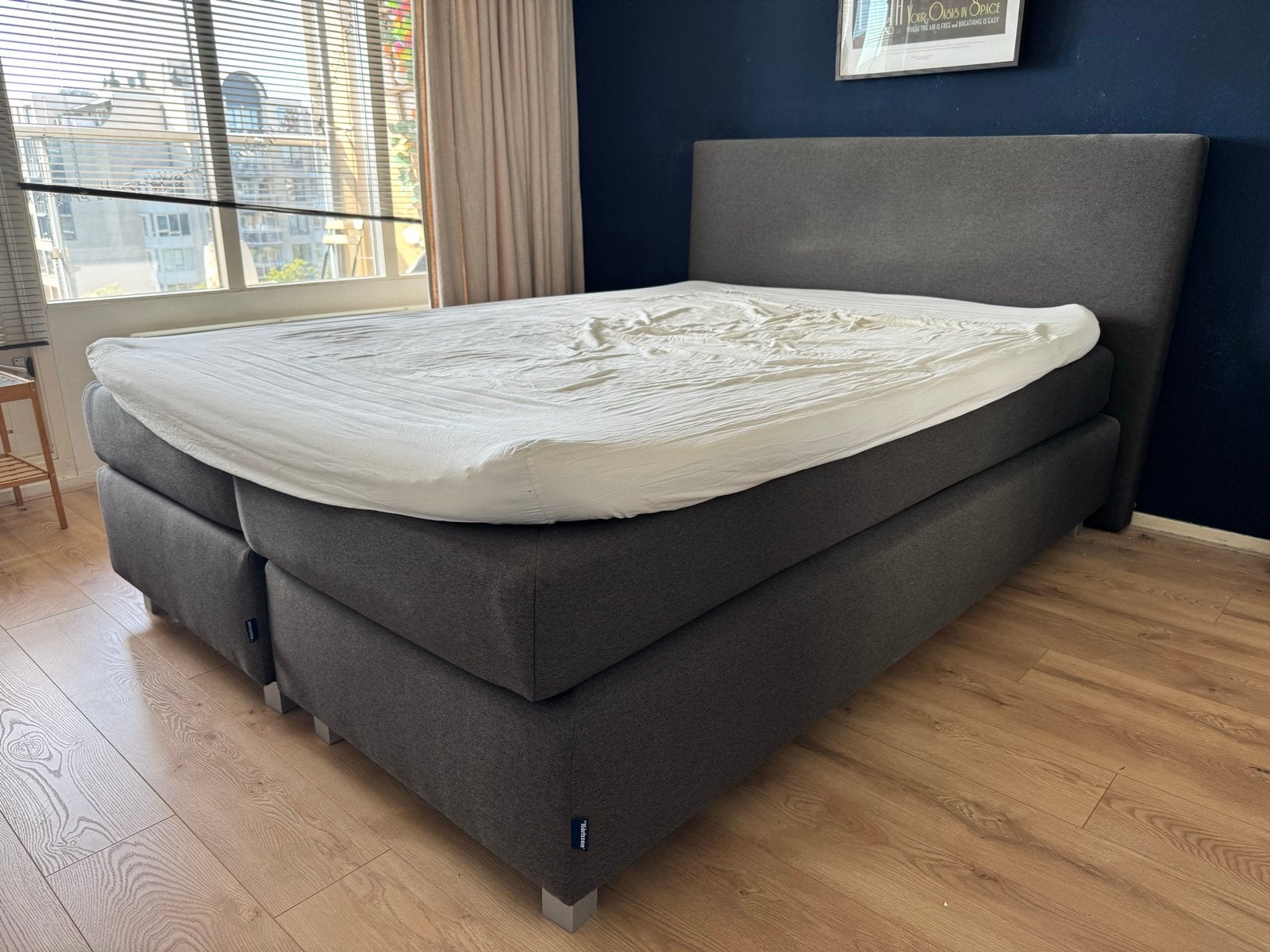 Kårlsson Boxspringbed 160x220 cm met topper uit 2018, Huis en Inrichting, Ophalen, Gebruikt, Tweepersoons, 160 cm