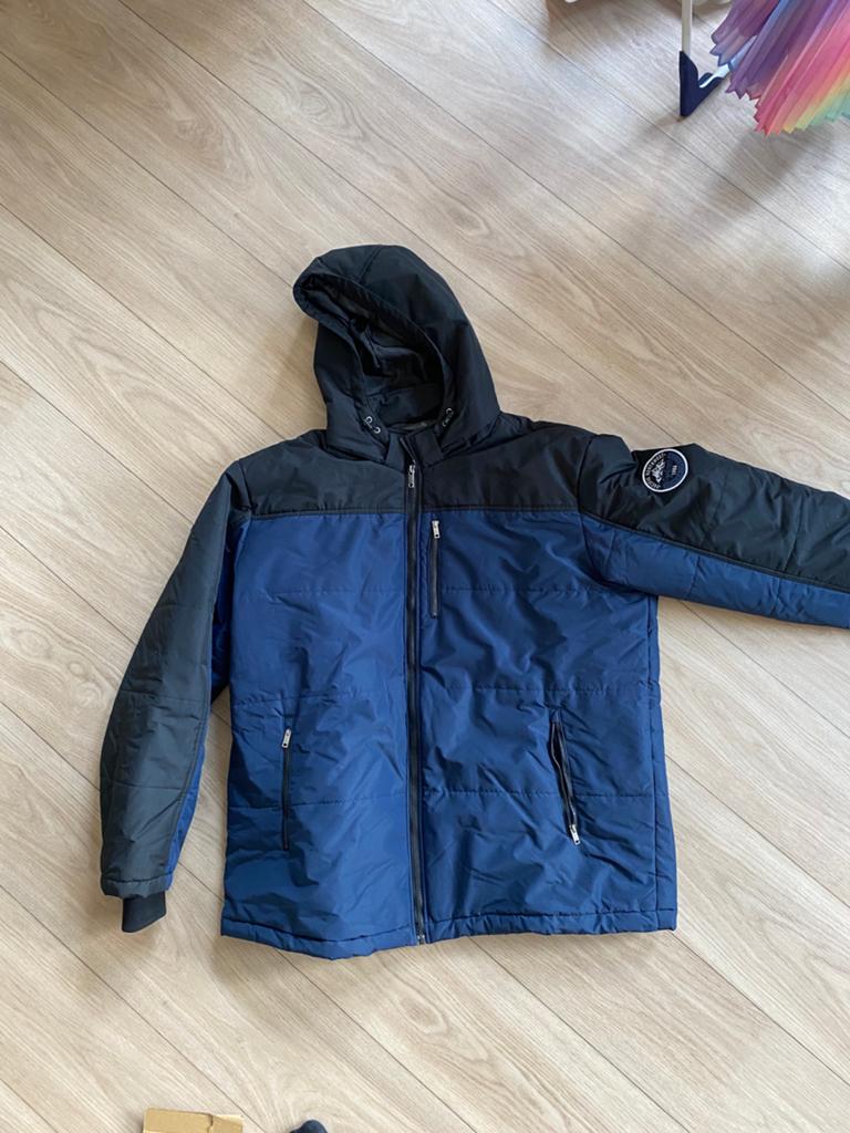 Bonprix Herenjas Maat 50 - Blauw/Zwart Winterjas, Kleding | Heren, Jassen | Winter, Ophalen of Verzenden, Zo goed als nieuw, Maat 48/50 (M)