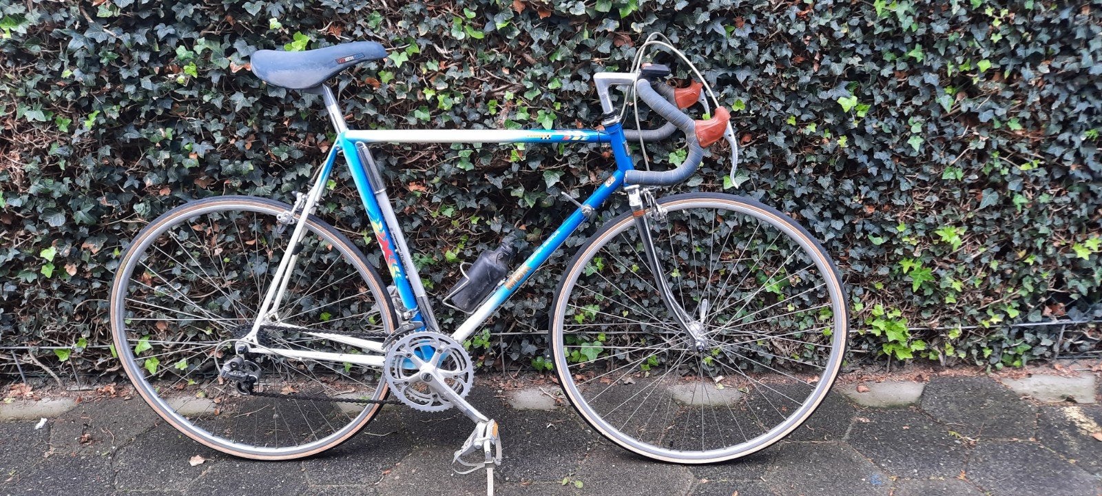 Vintage Motobecane Super Mirage racefiets met Tacx trainer, Overige merken, 28 inch, Gebruikt, Ophalen of Verzenden