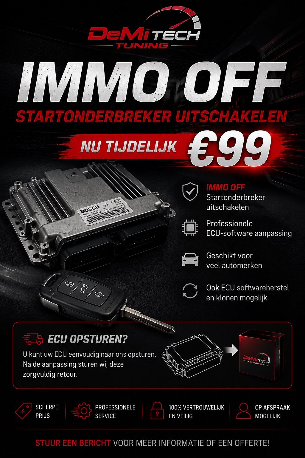 Startonderbreker Uitschakelen (IMMO OFF), Auto diversen, Tuning en Styling, Ophalen