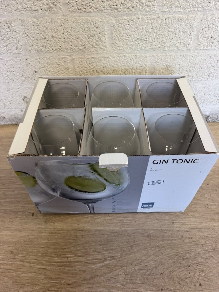 Zwiesel Gin Tonic glazen doos met 6 stuks., Ophalen, Zo goed als nieuw, Overige typen