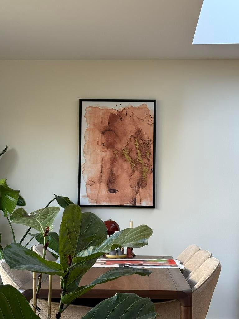 Coco Maison Papaya kunstwerk - terracotta & goud B74 x H104, Ophalen of Verzenden