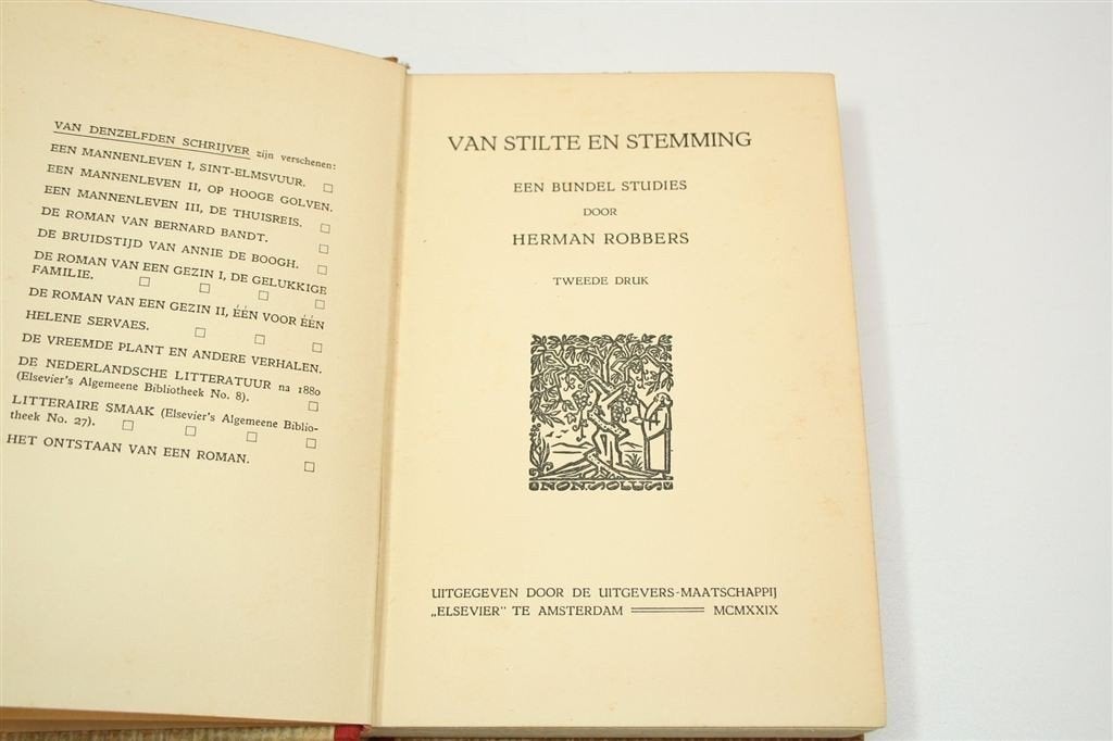 Van Stilte en Stemming — Herman Robbers [1929], Ophalen of Verzenden, Gelezen
