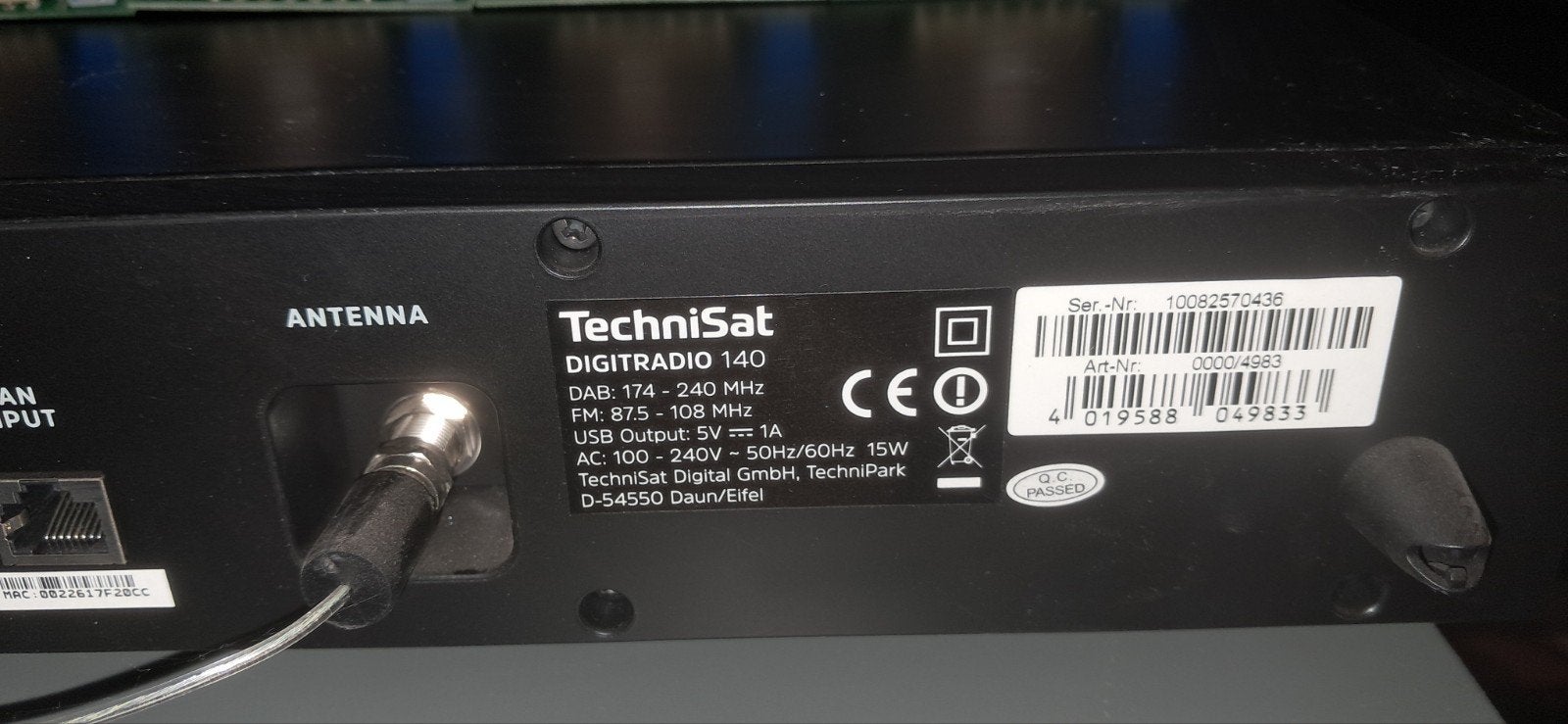 TechniSat DIGITRADIO 140 DAB+ FM Radio met CD-speler, Verzenden, Gebruikt, Radio, Met cd-speler