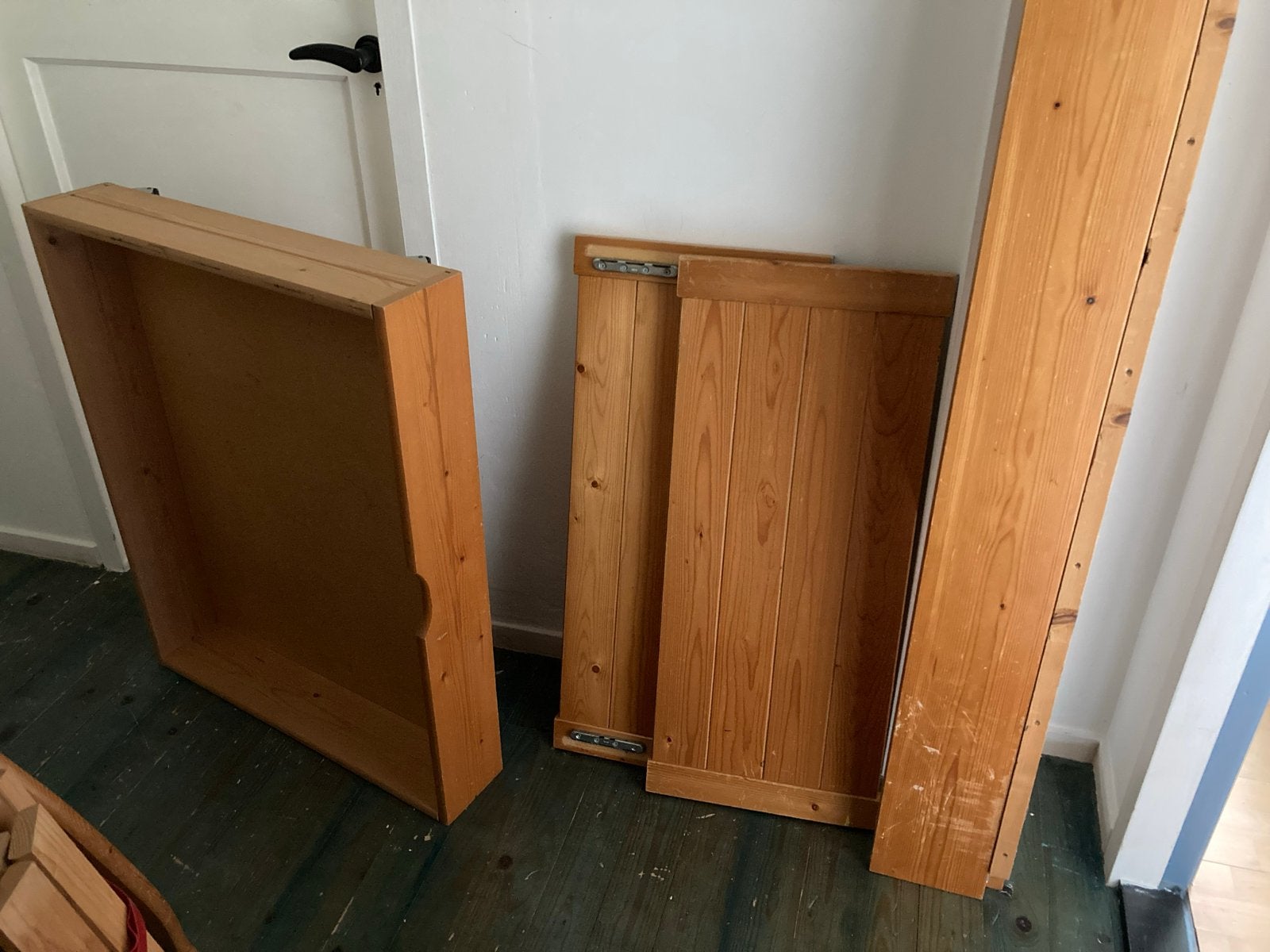 Grenenhouten bed 190x80 cm met 2 lades- Gebruikt, Huis en Inrichting, Slaapkamer | Bedden, Ophalen, Gebruikt, Eenpersoons, 190 cm of minder