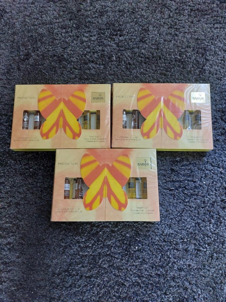 3 nieuwe verpakkingen BABOR protection Ampullen (advr 421), Ophalen of Verzenden, Nieuw, Gehele gezicht, Verzorging