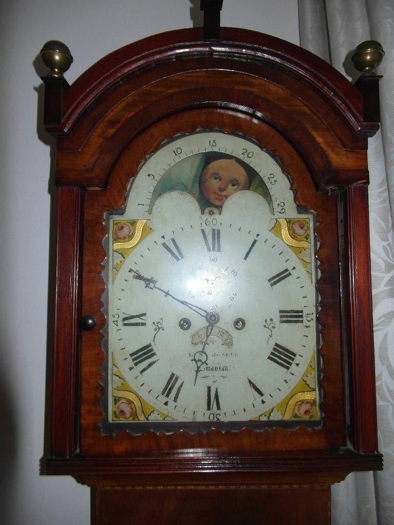 antieke staand horloge, Ophalen