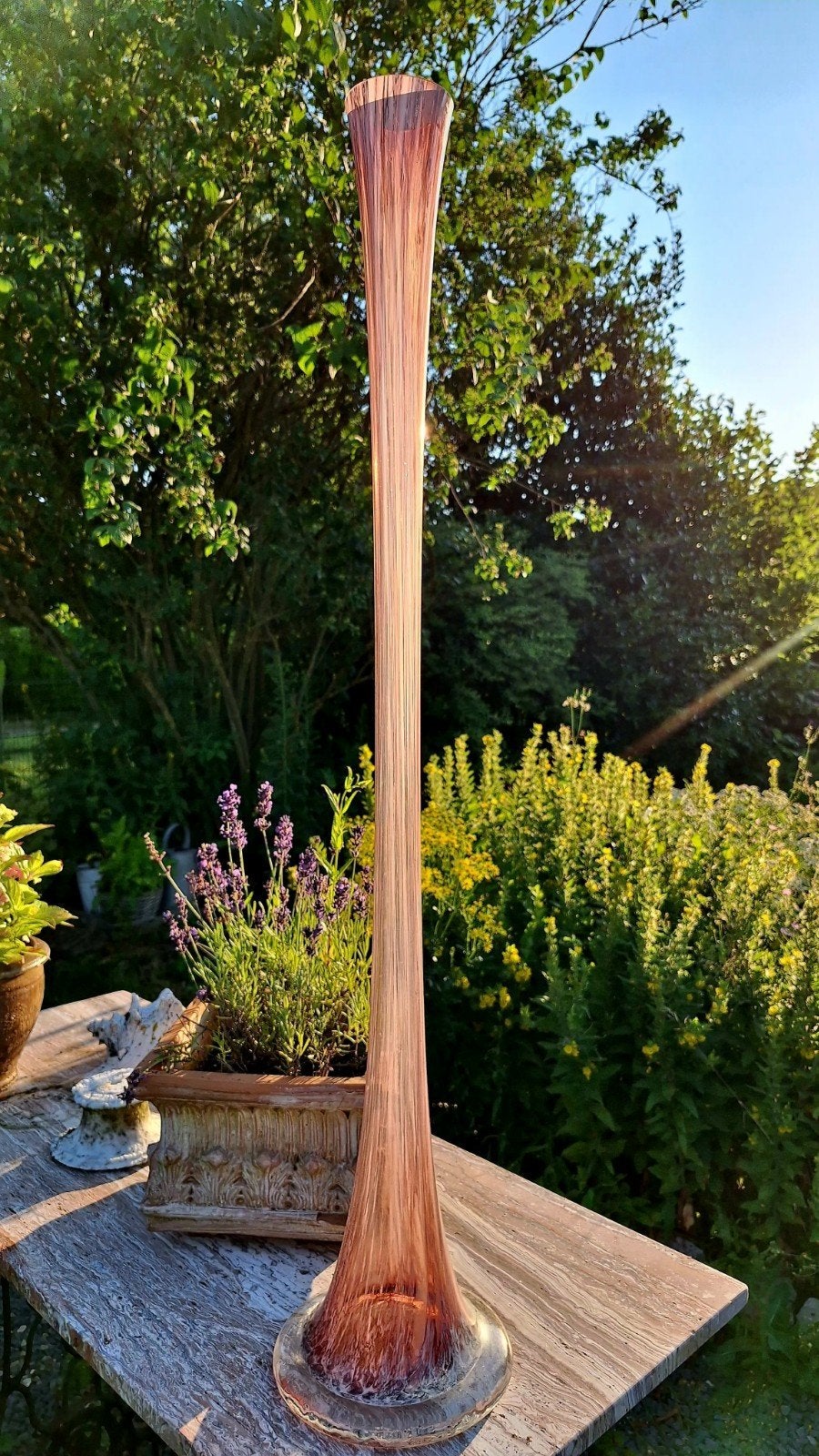 Grote glazen siervaas, Ophalen
