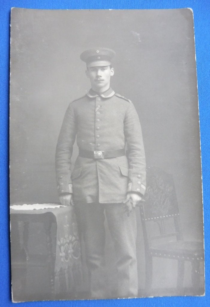 14-18 Feldpost/Fotokaart studioportret Duitse Soldaat (T), Verzamelen, Verzenden, Landmacht, Duitsland, Foto of Poster