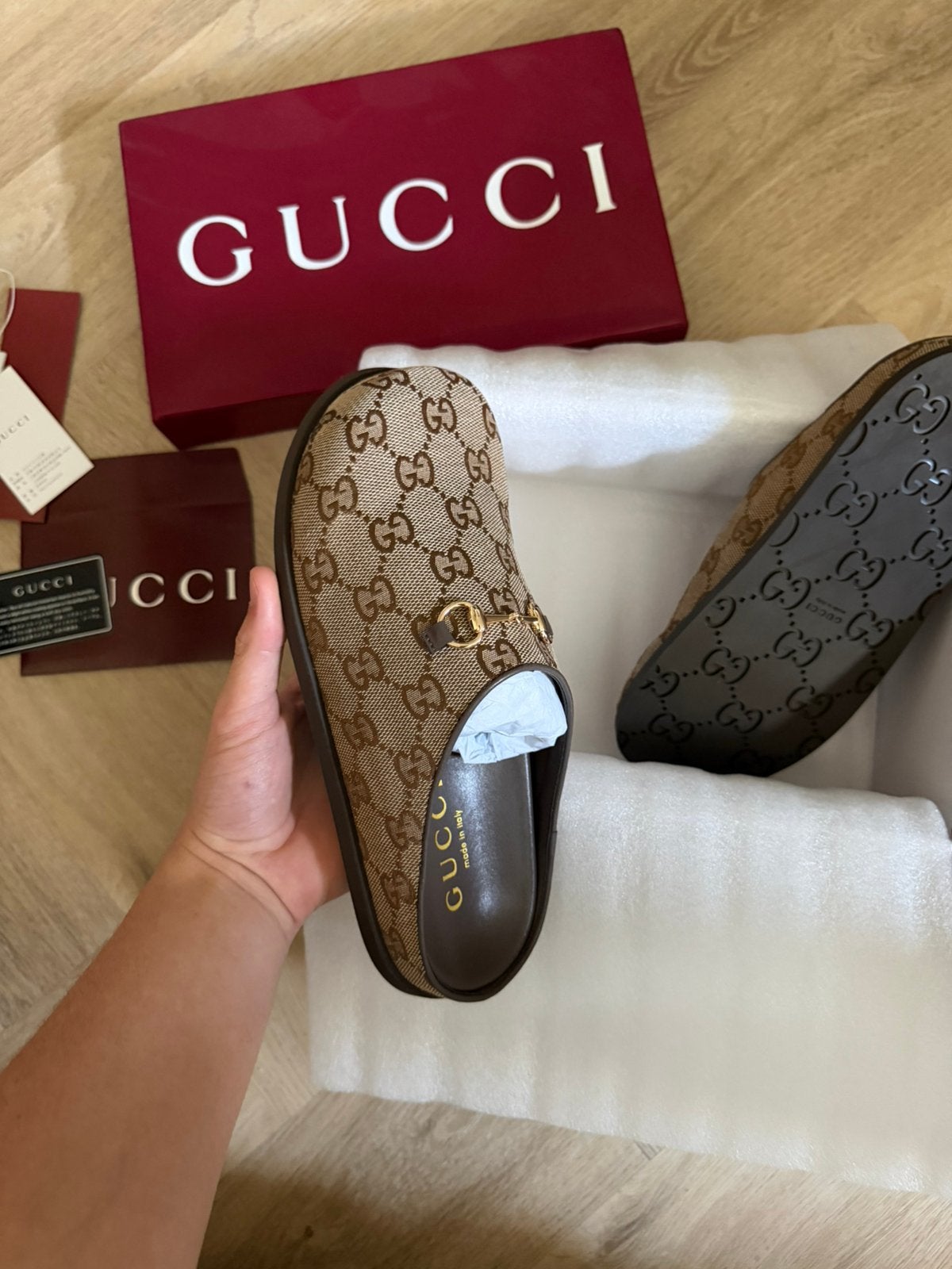 Gucci horsebit loafer maat 41, Ophalen of Verzenden, Zo goed als nieuw, Zwart, Sneakers of Gympen