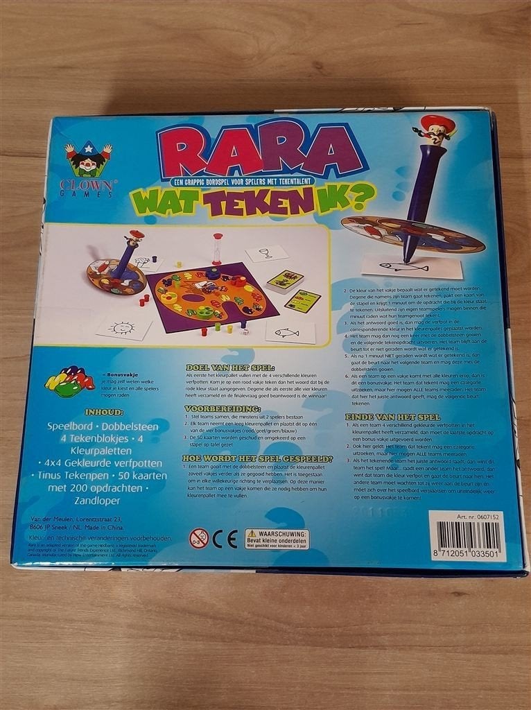 Rara wat teken ik - s5666, Hobby en Vrije tijd, Gezelschapsspellen | Bordspellen, Verzenden, Zo goed als nieuw