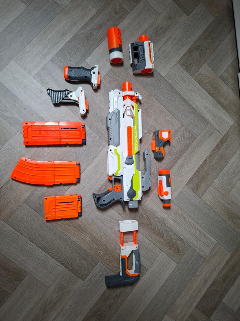 Nerf Modulus Blaster met Uitbreidingsset, Ophalen of Verzenden, Zo goed als nieuw