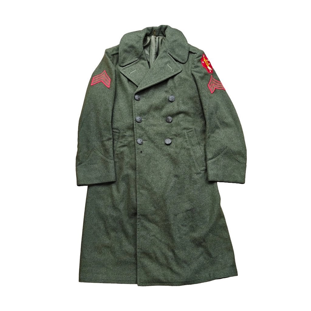 WWII USMC Wool Overcoat 2nd Marine Division, Ophalen of Verzenden, Marine, Amerika, Embleem of Badge