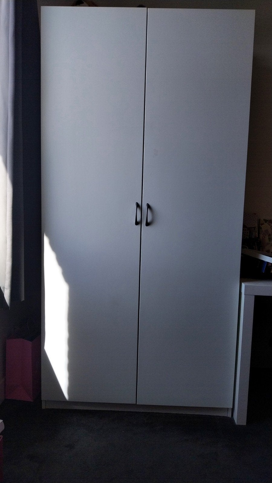 Witte kledingkast 2.00 x 1.00 x 0.60m, Ophalen, Met deur(en), Gebruikt, 150 tot 200 cm