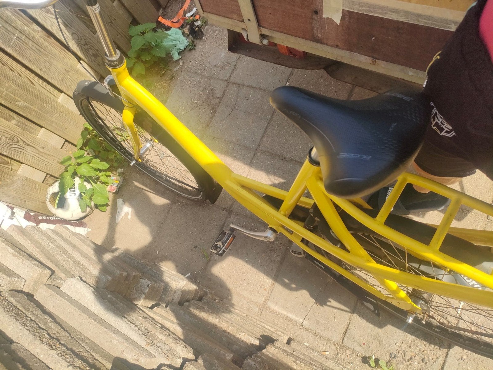 Gele Postbode Fiets - Stevige Stadsfiets, Gebruikt, 57 tot 61 cm, Trommelrem, Ophalen