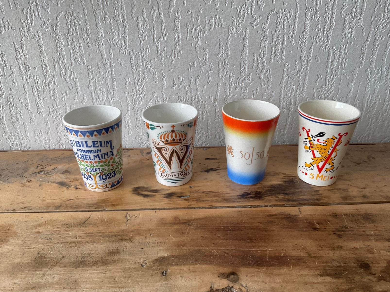 Antieke aardewerk herdenkings bekers, Antiek en Kunst, Ophalen of Verzenden