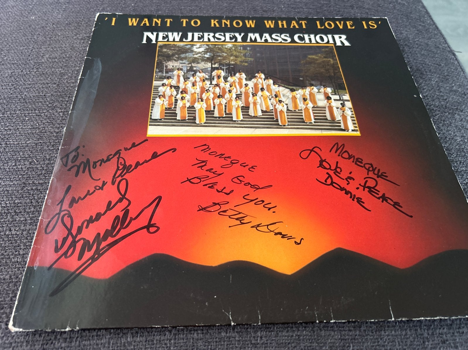 Lp New Jersey Mass Choir - I Want To Know What Love Is, LP, Gebruikt, Overige genres, Gesigneerd