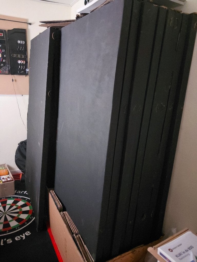 Kartonnen tentoonstellingspanelen, Ophalen, Gebruikt