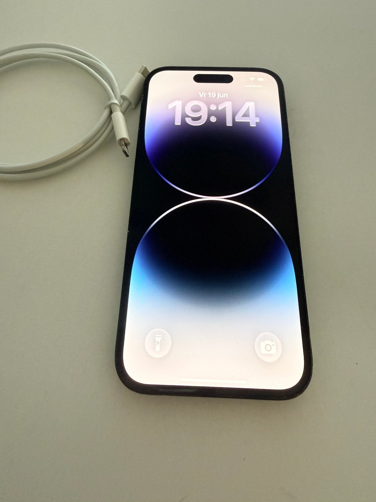 IPHONE 14 PRO 128 GB 100% KRAS VRIJ, 128 GB, Zwart, Ophalen of Verzenden, Zo goed als nieuw